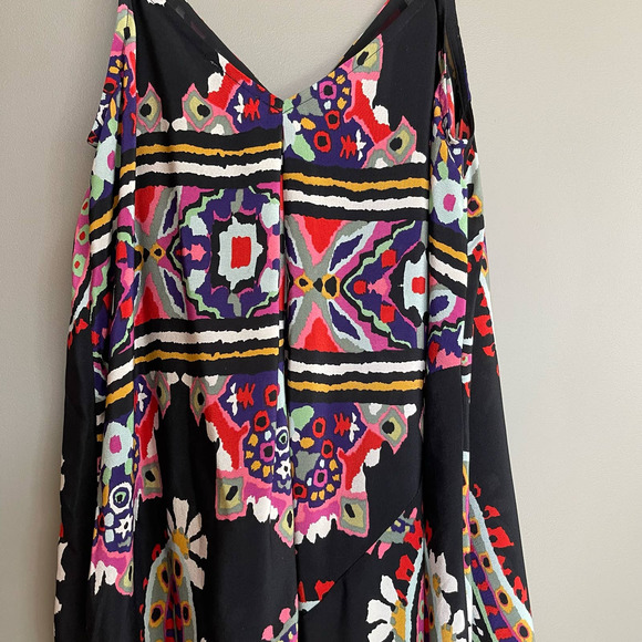 Anthropologie HD in Paris Moonset Tank Silk Size 4 Colorful Flowy Vibrant Drapey - Picture 9 of 14